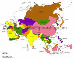 European countries coloring pages luxury coloring maps asia east. Montessori Asia Control Maps Blank Colored Labeled Maps Of Asia And Puzzle Map Labels Asia Map Map Asia
