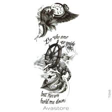 Most of the anchor tattoo designs have the combination of both. Avastore Temporary Tattoos For Men Marine Anchor Compass Tattoo Sailor For Men Avastore Amazon De Beauty