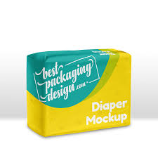 Diaper Packaging Bag Mockup Packaging Mockup Baby Products Packaging Mockup