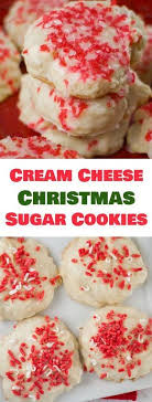 In a large mixing bowl, use an electric mixer and cream together butter, cream cheese, and sugar until light in color and fluffy. These Christmas Sugar Cookies Are So Soft Because They Are Made With Cream Cheese Dip Each Cream Cheese Sugar Cookies Cookies Recipes Christmas Holiday Baking