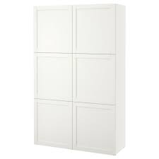 Besta Aufbewahrung Mit Turen Hanviken Weiss Ikea Osterreich White Storage Cabinets Bedroom Storage Cabinets Ikea