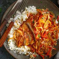 Chicken Portuguese Style Recipe Recipe Stuffed Peppers Portuguese Recipes Saffron Recipes