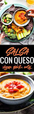 Life Changing Vegan Salsa Con Queso This Quick And Easy Cheesy Dip Recipe Will Disappear As Quickly As You Diy Food Recipes Diy Easy Recipes Real Food Recipes