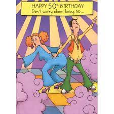 You also need a heartfelt gift! Designer Greetings Man And Woman Disco Dancing Funny Humorous 50th Fiftieth Birthday Card Walmart Com Walmart Com
