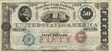 Historical United States Consol Bond Certificate