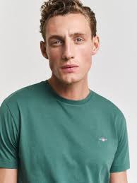 GANT Regular Shield T-Shirt, Woody Green