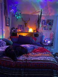 Hipster bedroom trippy edgy chill room decor design aesthetic hopscotchdetroit. Finally Finished Putting Together My Bedroom In My New House My Zen Garden Of Lights Homedecorating Room Inspiration Bedroom Chill Room Redecorate Bedroom