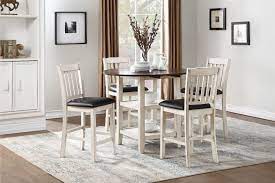 Check spelling or type a new query. Homelegance 5162ww 36 5 Pc Kiwi Two Tone White Wash And Dark Cherry Finish Wood 42 Round Drop Leaf Counter Height Dining Table Set