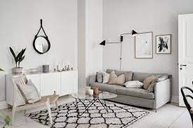 Home Tour A Pale Grey Apartment In Gothenburg These Four Walls Home White Floorboards Living Room Inspiration
