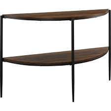 Check out our half round consoles selection for the very best in unique or custom, handmade pieces from our shops. Walker Edison Afelletdw Ella 48 Half Round Tiered Console Table In Dark Walnut