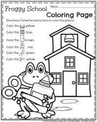 Frogs, snakes, dragonflies, insects, turtles, and ducks live in and around the pond. Back To School Preschool Worksheets Planning Playtime Froggy Goes To School School Coloring Pages Preschool Worksheets