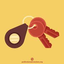 Publicdomainvectors Org Keys On A Keychain In 2020 Keychain Key Free Clip Art