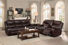 Homelegance 8230brw2pc 2 Pc Bastrop Contemporary Style Brown Leather Gel Match Motion Sofa And Love Seat Set Brown Leather Couch Living Room Dark Brown Couch Living Room Brown Leather Sofa Living Room