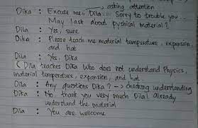 Untuk berlatih bisa membaca contoh soal bahasa inggris. Tuliskan Dialog Tentang Asking Attention Dgn Cheking Understanding Brainly Co Id