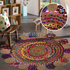 100 dogal choti jut sisal yuvarlak kilim hali mx 04 multi halistores com halilar ki li m renkler