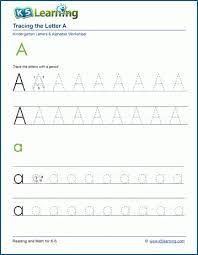 Alphabet worksheets.if you are working on teaching your kindergartner their abcs, you will love all of our kindergarten alphabet resouces!. Kindergarten Tracing Letters Worksheets K5 Learning