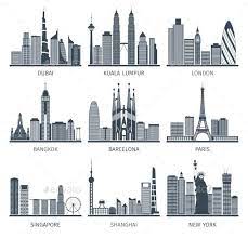United kingdom cities skylines icons. City Skyline Black Icons Set City Skyline Skyline Drawing City Icon
