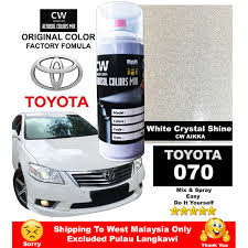 Maybe you would like to learn more about one of these? Crystal White 070 Original Toyota Camry Touch Up 2k Paint Aikka Cw Spray Bottle 370ml Aerosol Diy Putik Camry è¡¥æ¼† çç ç™½ Shopee Malaysia