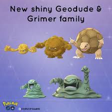 Shiny Geodude Shiny Grimer Are Now In The Wild