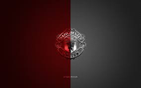 The manchester united logo has been changed many times and the original logo has nothing to do with the nowadays version. Download Wallpapers Manchester United Fc English Football Club Premier League Red And White Logo Red And White Carbon Fiber Background Football Manchester England Manchester United Logo For Desktop Free Pictures For Desktop