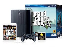 The Playstation 3 Grand Theft Auto V Bundle Features A Black Playstation 3 System Featuring A Massive 500gb Hard Drive Which Grand Theft Auto Theft Playstation