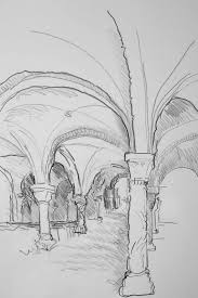 The Crypt Canterbury Cathedral England Drawing Drawings Art Canterbury Cathedral