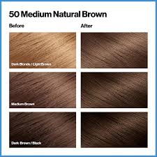 Medium golden brown is all about comfort. Buy Revlon Total Color Permanent Hair Color Clean And Vegan 100 Gray Coverage Hair Dye 50 Medium Natural Brown 10 2 Oz Pack Of 3 Online In Turkey B084n4sv1r