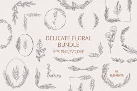 Download Hand Drawn Delicate Floral Bundle Graphic By Kirill S Workshop Creative Fabrica PSD Mockup Templates