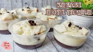Puding roti tawar kukus tanpa minyak puding mempunyai berbagai macam varian warna, rasa, dan bentuk, sehingga terlihat menarik dan cocok di berbagai acara arisan, hajatan atau untuk dihidangkan di tengah keluarga. Setup Roti Tawar Lapis Puding Coklat Ide Jualan Dessert Cup Ala Lis Achmady Youtube