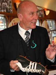 Eckel mit adidas-Schuh von 1954