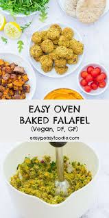Easy Oven Baked Falafel Vegan Recipe Baked Falafel Falafel Healthy Comfort Food