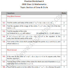 Are you looking for worksheets to help your students better understand the algebraic notions of inequalities? Cbse Class 11 Maths Section Of Cone And Circle Worksheet Set A