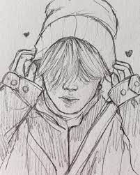 kpop fanart bts jungkook fanart bts desenhando esbocos bts desenho