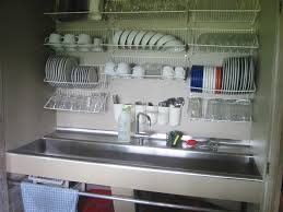 Sink Drain Down Dish Racks I Would Put This Station In My Pantry Or Have A Separate Cupboar Kitchen Sink Drying Rack Small Apartment Storage Kitchen Interior