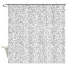Black And Silver Shower Curtain Silver Gray Glitter Sparkles Shower Curtain By Artonwear Gray Shower Curtains Silver Shower Curtain Fabric Shower Curtains