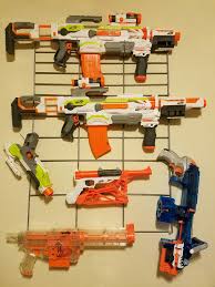 99 cent nerf gun cabinet: Nerf Gun Airsoft Wall Display 4 Steps With Pictures Instructables