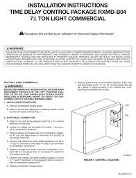 Rheem packaged gas/electric units combine gas and electric heating system in one convenient cabinet to fulfill the heating needs of your home or business. Rheem Rxmd B04 Installation Instructions Pdf Download Manualslib