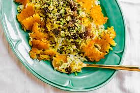 Fluffy yet sticky, with separate grains. Persian Rice With Dates Pistachios And Cardamom