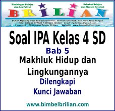 Soal Ipa Kelas 4 Sd Bab 5 Makhluk Hidup Dan Lingkungannya Dan Kunci Jawaban Bimbel Brilian