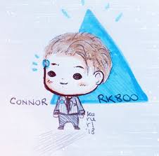Thank you as always to @too.cool.blue for letting me use her ipad and for making the hologram in this. Karuri Chan Chibi Connor I Wanna Make Detroit Become Human