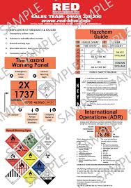 hazardous chemicals hazchem adr chart