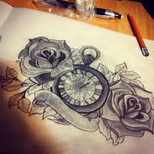 Other variations include a sundial or old watch tattoo. Hand Drawn Stopwatch Tattoo Design By Tkwolver On Deviantart