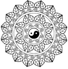Mandala Con El Free Printable Online Yin Yang Coloring Pages Chinese Symbols Zodiac Coupon2014 Mandala Coloring Pages Mandala Coloring Mandala Coloring Books