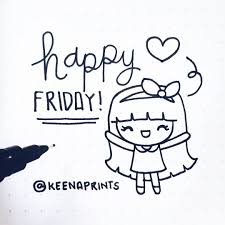 K E E N A On Instagram Happy Friday Dolls Doodle Drawing Kawaii Cute Sketch Happy Friday Happy Doodles