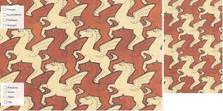 Escher combined math and art when creating his masterpieces! Escher S Pegasus Tessellation Geogebra