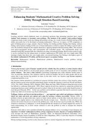 Isaksen, dorval and treffinger devise a way to help. Enhancing Students Mathematical Creative Problem Solving By Alexander Decker Issuu