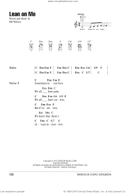 Withers Lean On Me Sheet Music For Mandolin Chords Only Pdf Sheet Music Lean On Me Mandolin