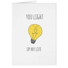 Cute You Light Up My Life Lightbulb Pun Card Zazzle Com In 2020 Pun Card Cards For Boyfriend Birthday Card Puns