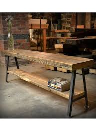Tavolo Consolle Big Wood In Legno Massello E Ferro Tavolo Consolle Mobili Di Legno Progetti D Arredo