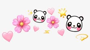 Emoji meaning a pink love heart with stars around it, making it look like it is sparkling or shimmering. Heart Hearts Kawaii Panda Stars Star Flower Flower Crown Emoji Png Transparent Png Transparent Png Image Pngitem